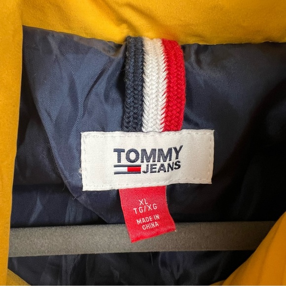 Tommy Jeans Hilfiger Logo Zip-Down Colorblock Puffer Ski Coat Jacket Outerwear - Picture 7 of 14